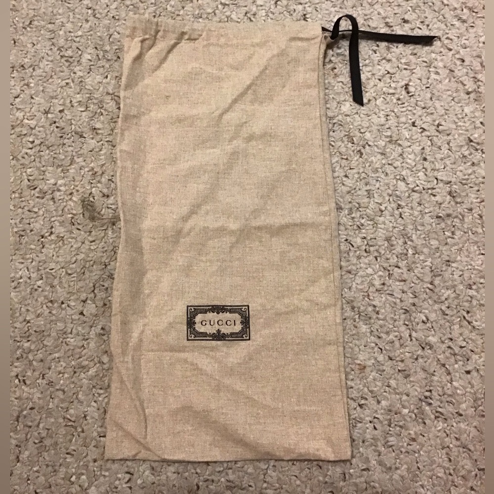 GUCCI LINEN DUST BAG SHOES WALLETS BELTS ETC AUTHENTIC GUC